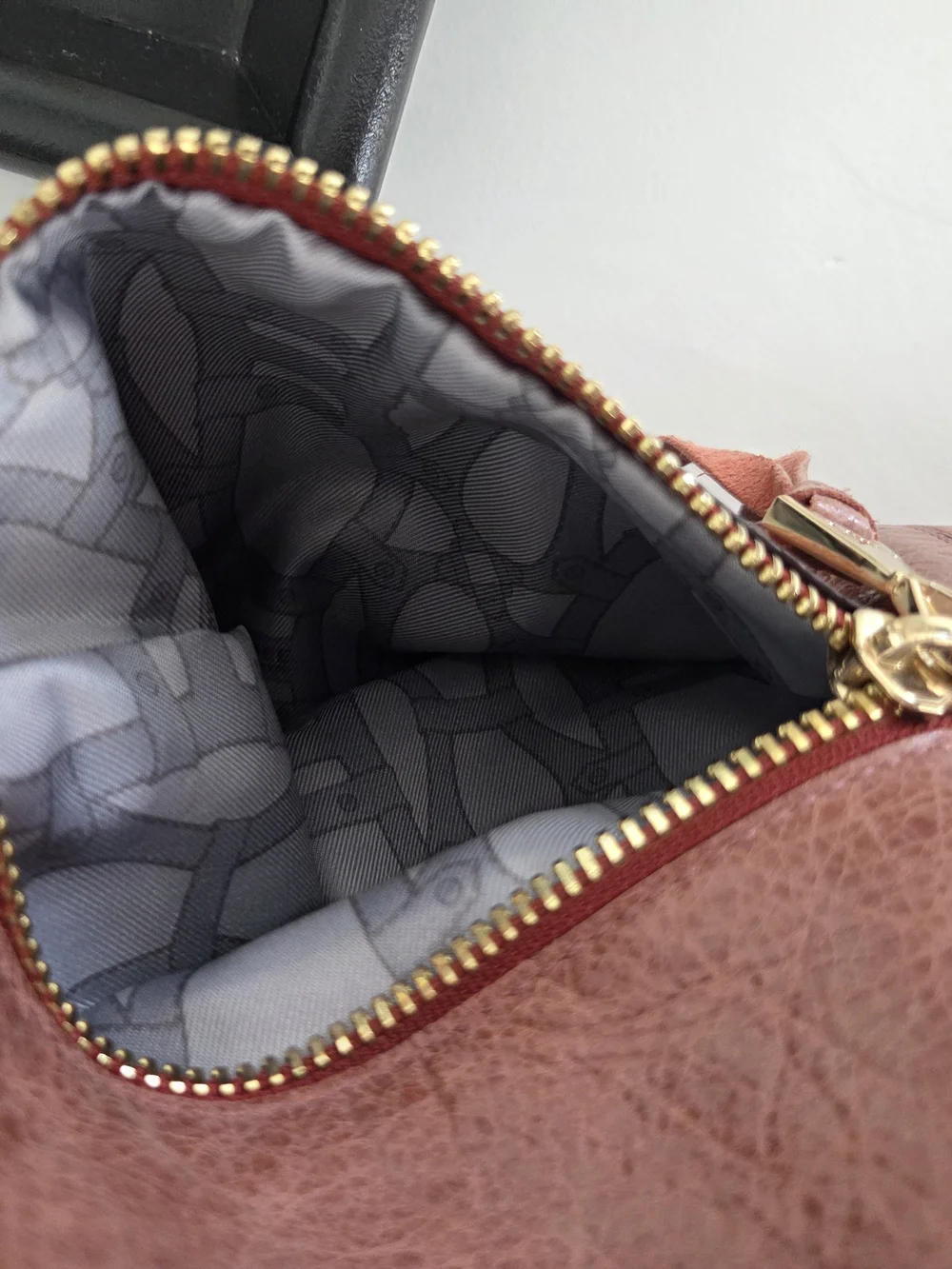 Aimee Kestenberg Leather Gia A-Line Hobo Bag, Dusty Rose / Light Rusty Brown
